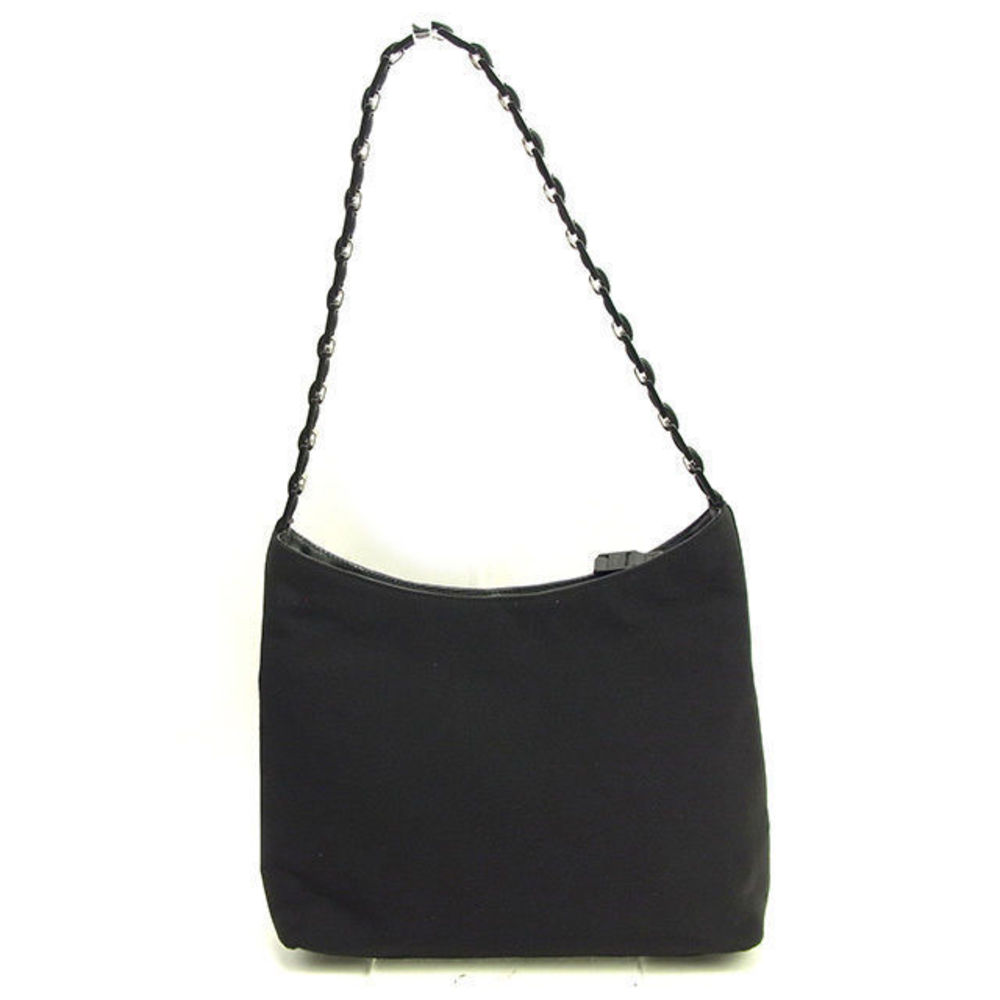 Salvatore Ferragamo Canvas Bag Bag Black Chain Shoulder Vara